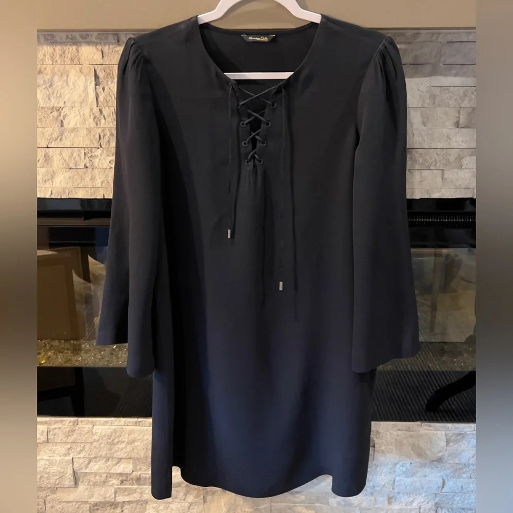 Mossimo Dutti‎ size Small dark navy long sleeve sheath dress